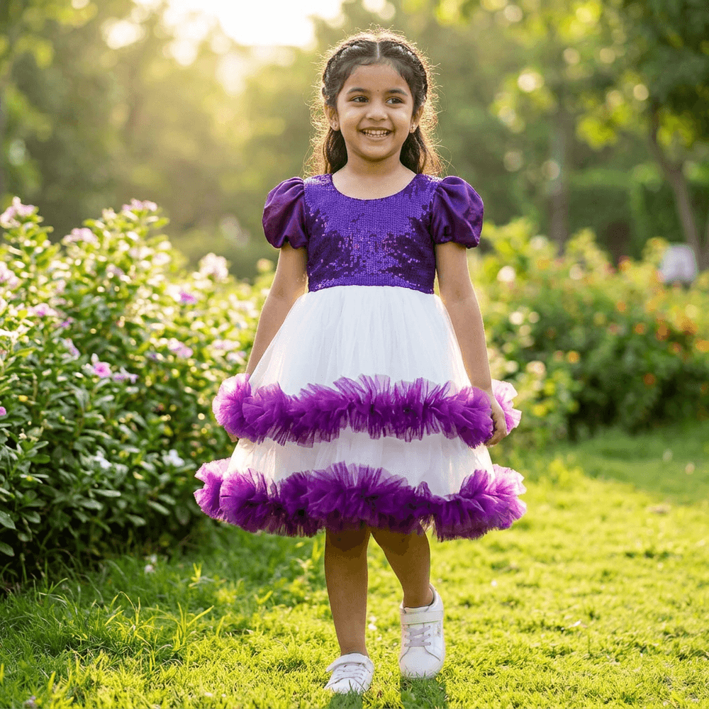 Purple Party Frock for Girls M260285