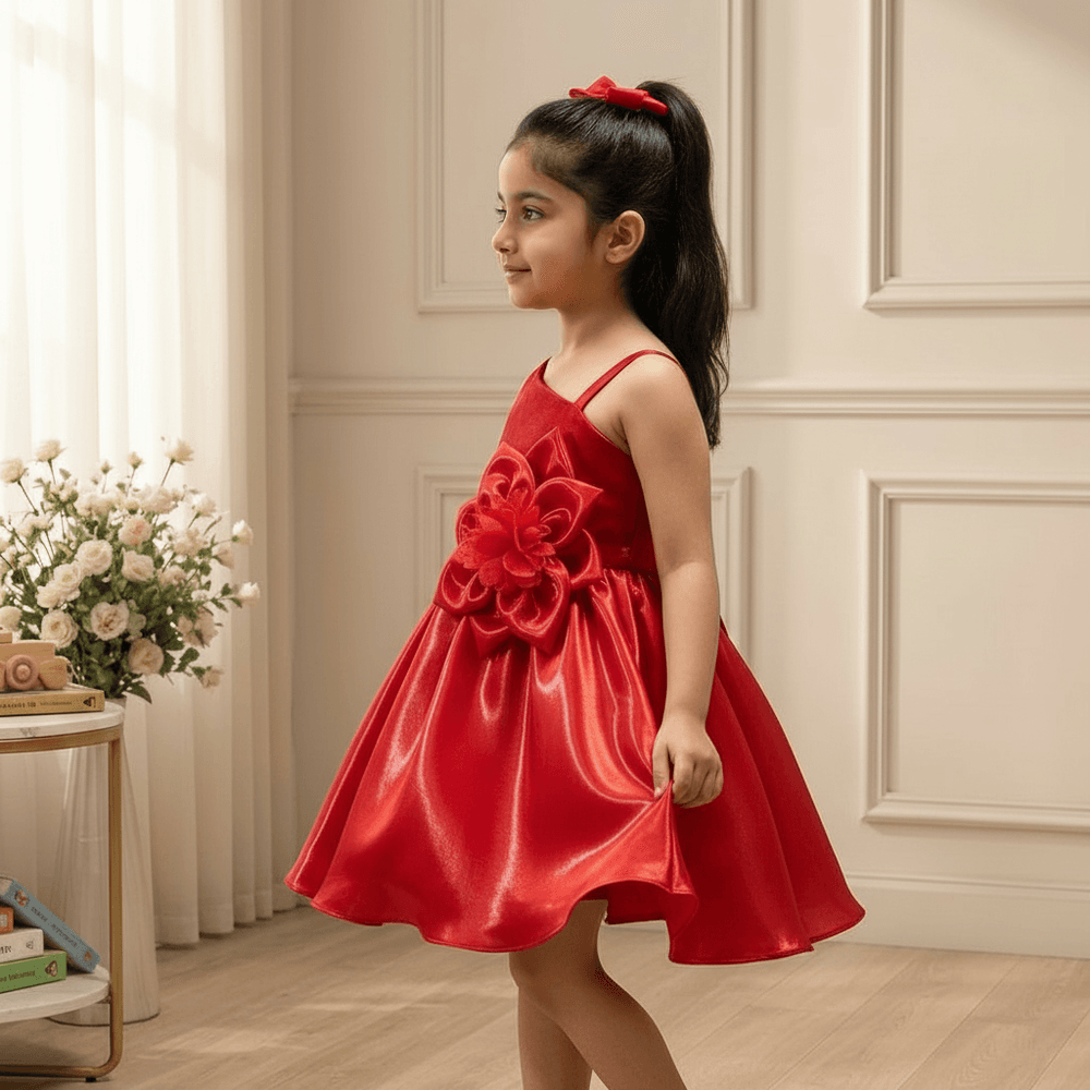 Red Party Frock for Girls M260286