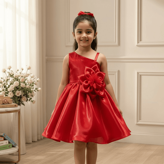 Red Party Frock for Girls M260286
