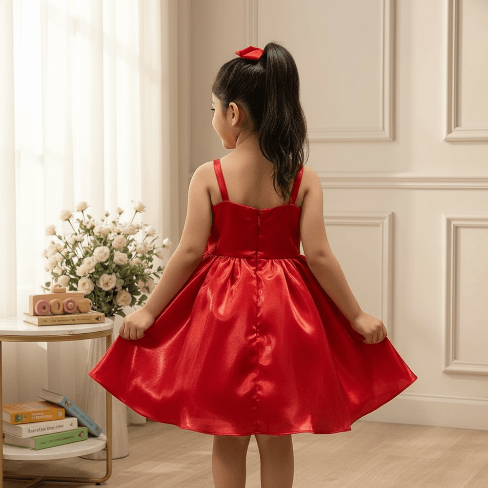 Red Party Frock for Girls M260286