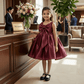 Maroon Party Frock for Girls M260287