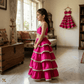 Magenta Beautiful Lehenga set for Girls M260289