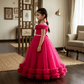 Girls Designer magenta Party Gown M260291