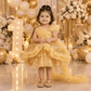 Girls Designer golden Party frock M260288