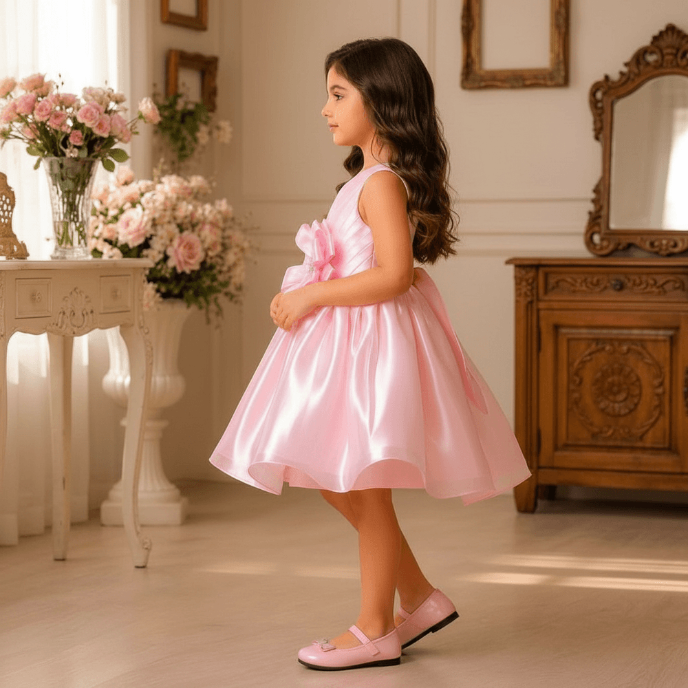 Girls Designer pink Party frock M260292