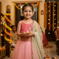 Net Sweetheart-Neckline Lehenga Choli Set for Girls M260099