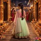 Net Crop-Top Lehenga Choli Set with Dupatta for Girls M260098
