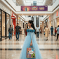 Blue net frock M260035