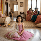 Net Sweetheart-Neckline Lehenga Choli Set for Girls M260099
