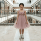 Champagne Tulle Princess Party Frock for Girls M260110