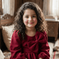 Maroon Beautiful Party Dress for Girls m260297