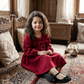 Maroon Beautiful Party Dress for Girls m260297
