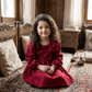 Maroon Beautiful Party Dress for Girls m260297