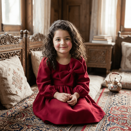 Maroon Beautiful Party Dress for Girls m260297