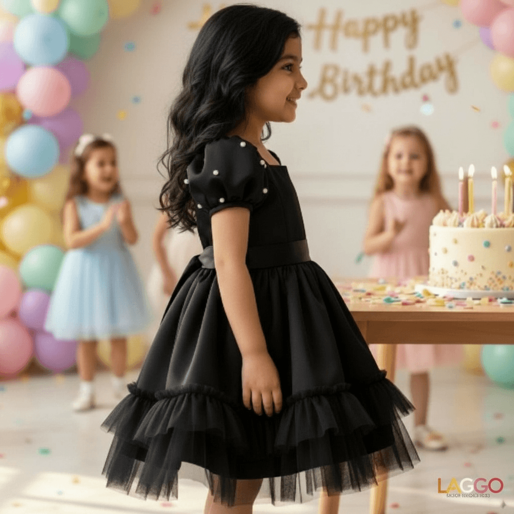 Black Pearl Party Frock for Girls M260067