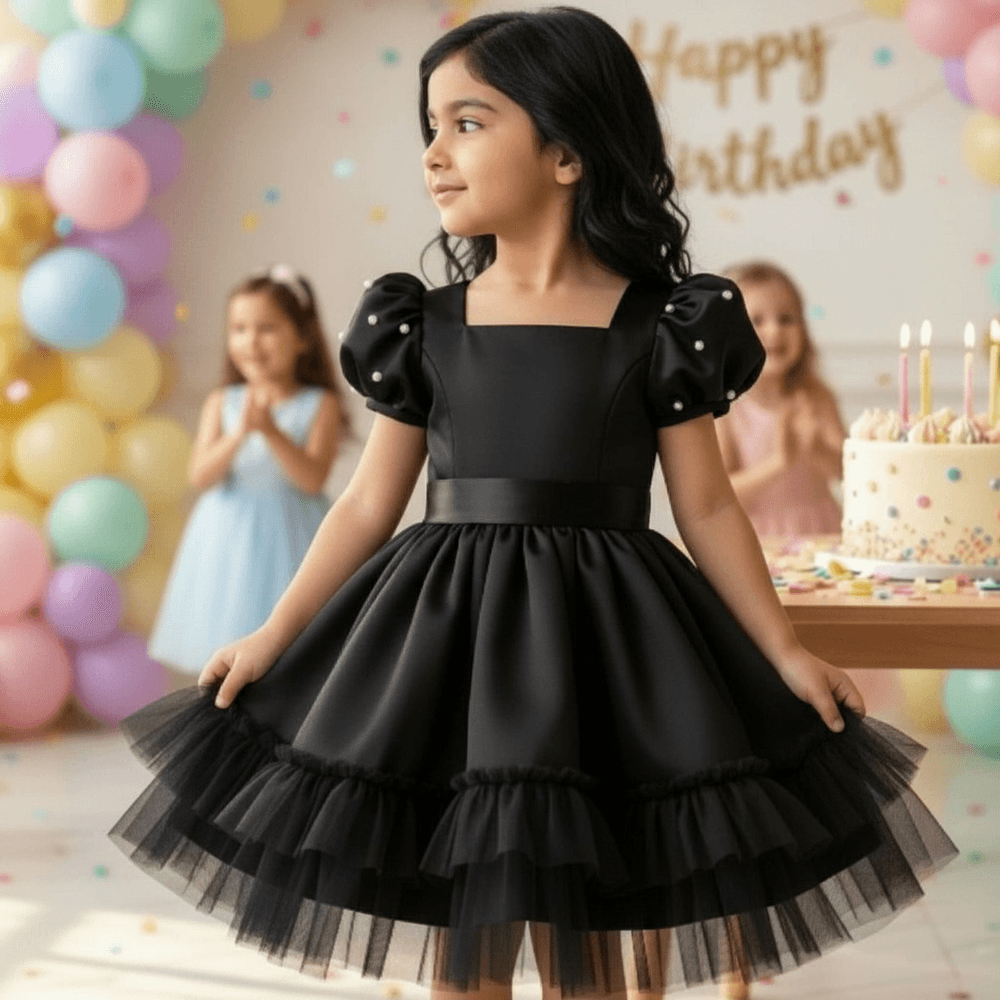 Black Pearl Party Frock for Girls M260067