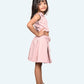 Girls one shoulder knee length coord set