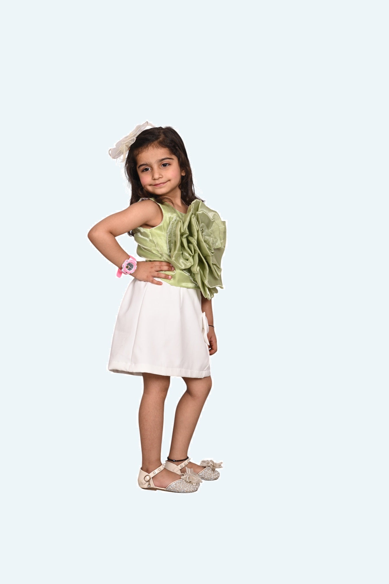 Girls premium skirt and top clothing set