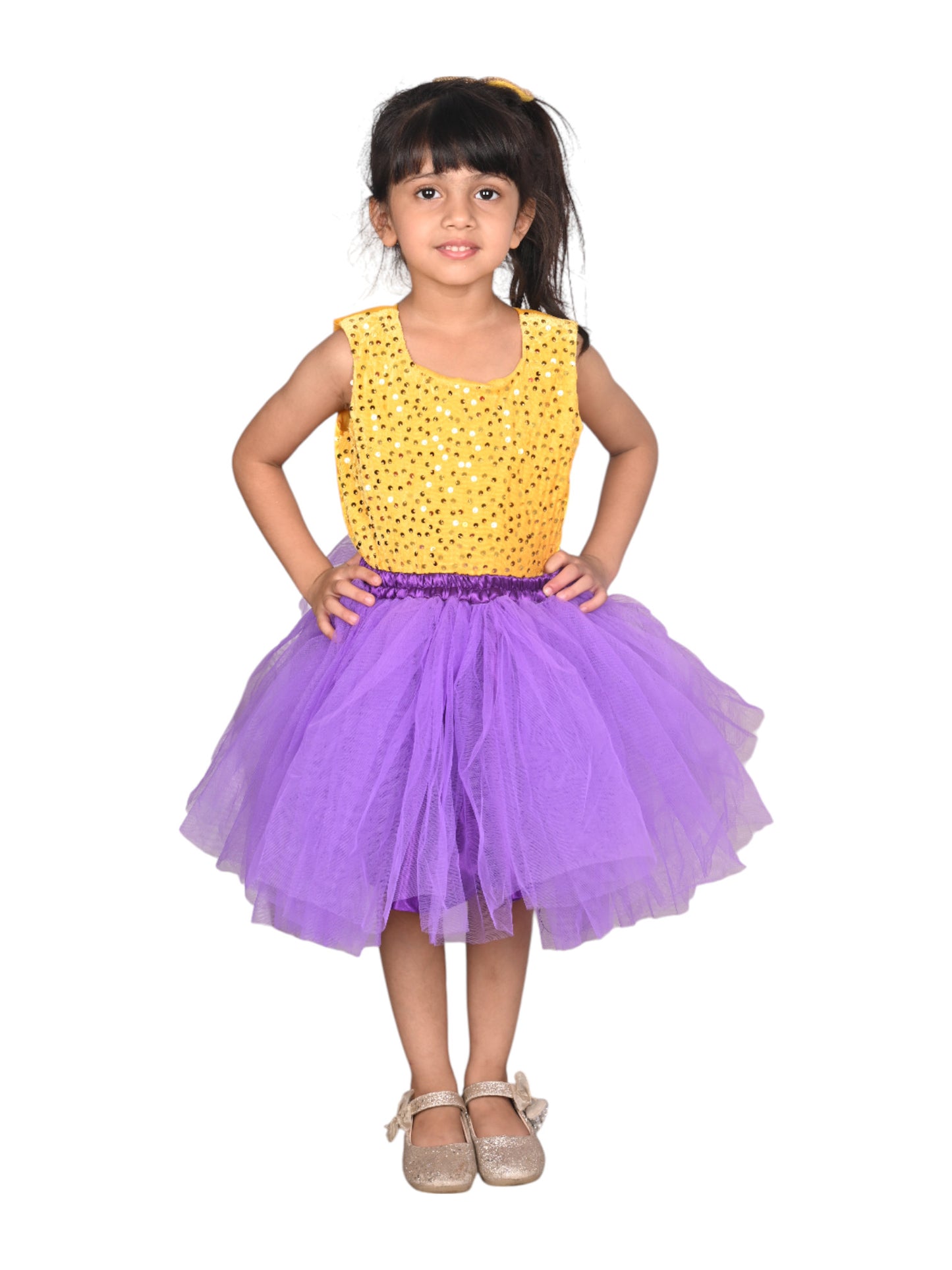 Sibling set in yellow and purple