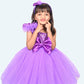 Girls Purple one shoulder Party Dress
