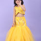 Yellow Color Ethnic Wear Sleeveless Lehenga Choli Set For Girls
