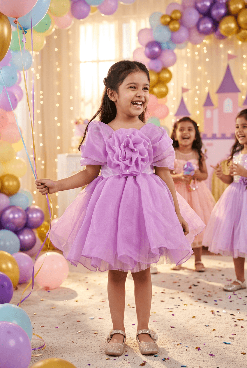 Designer Boutique Dresses purple frock m250071