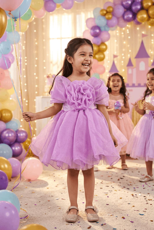 Designer Boutique Dresses purple frock m250071