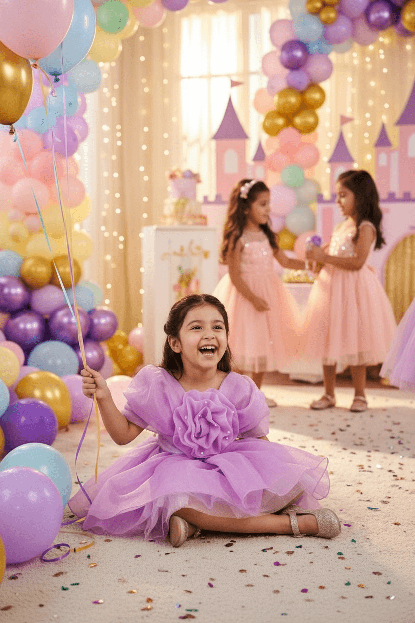 Designer Boutique Dresses purple frock m250071