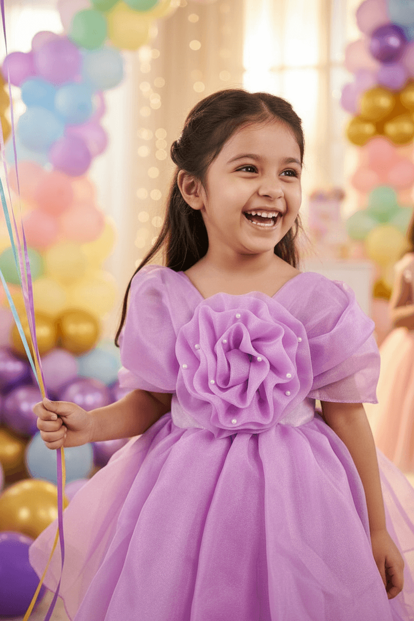 Designer Boutique Dresses purple frock m250071