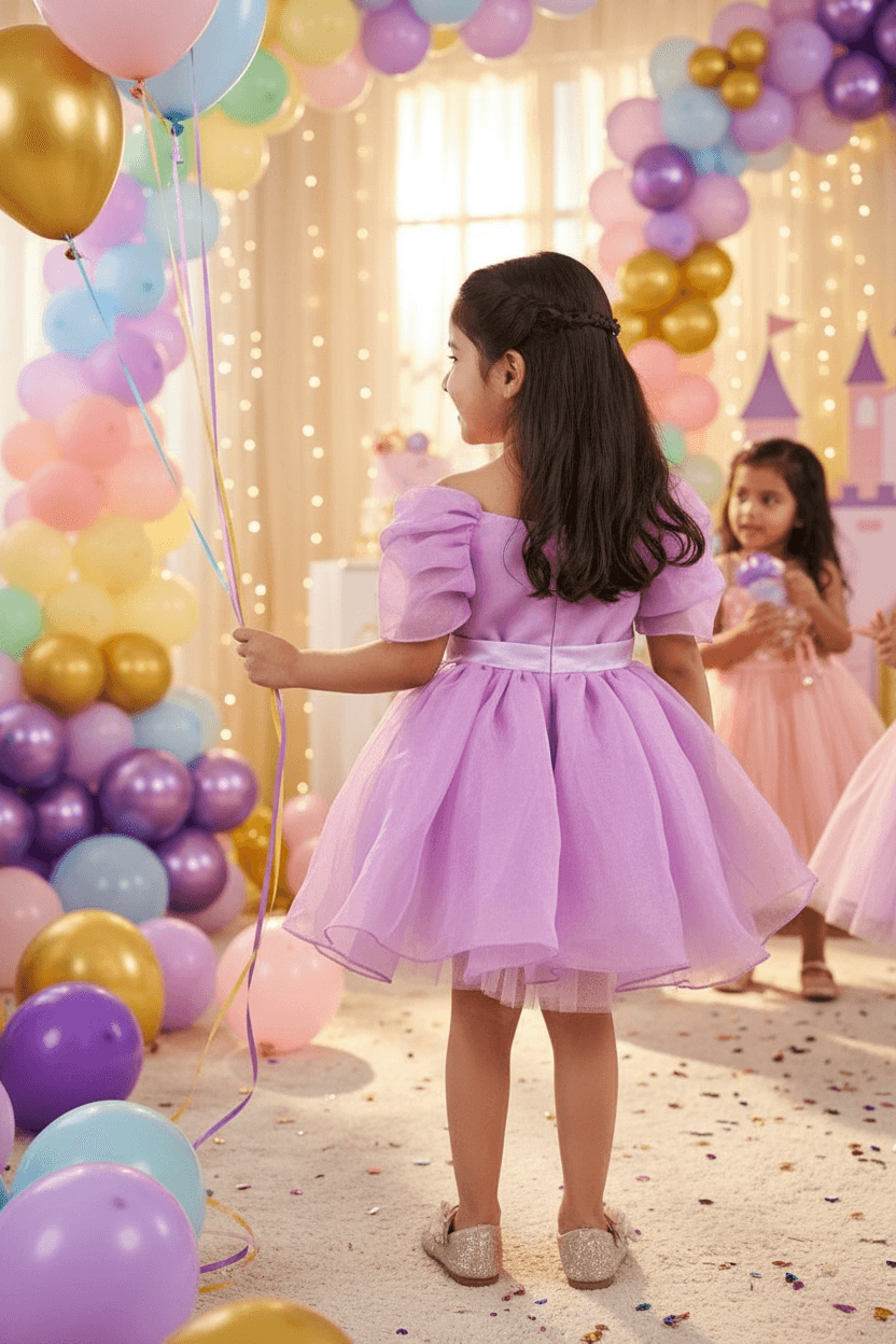 Designer Boutique Dresses purple frock m250071