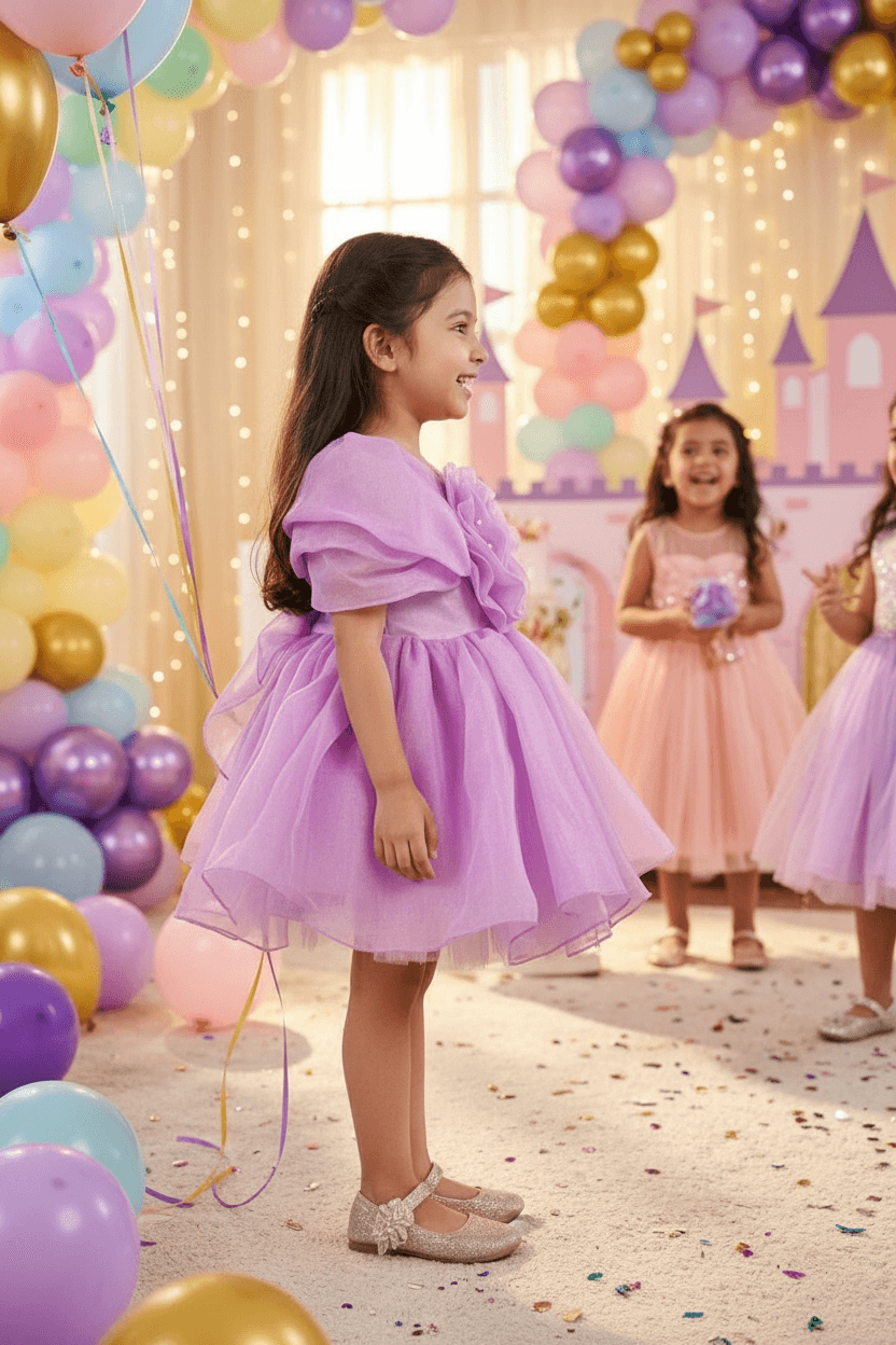 Designer Boutique Dresses purple frock m250071