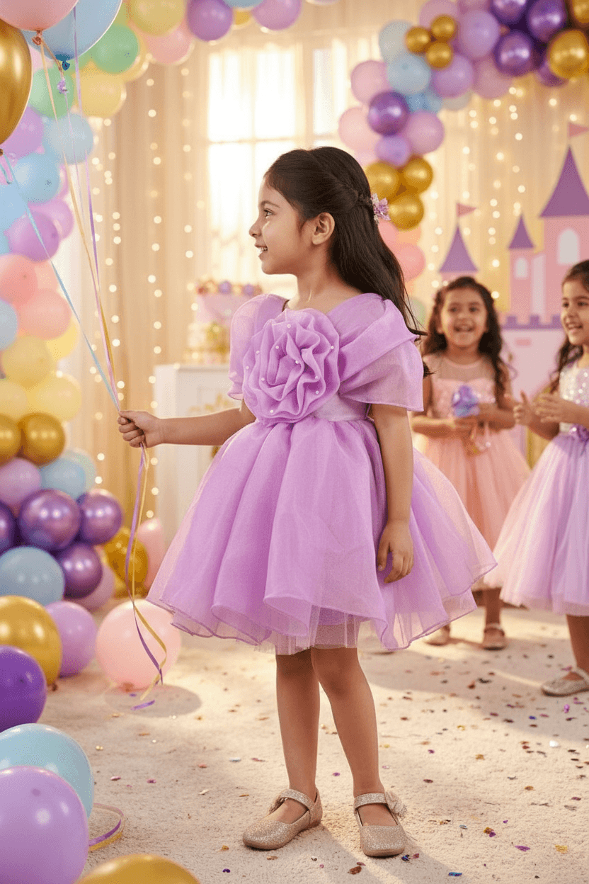 Designer Boutique Dresses purple frock m250071