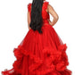 Girls Red Gown length premium dress M230901