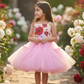 Girls pink casual frock m250037