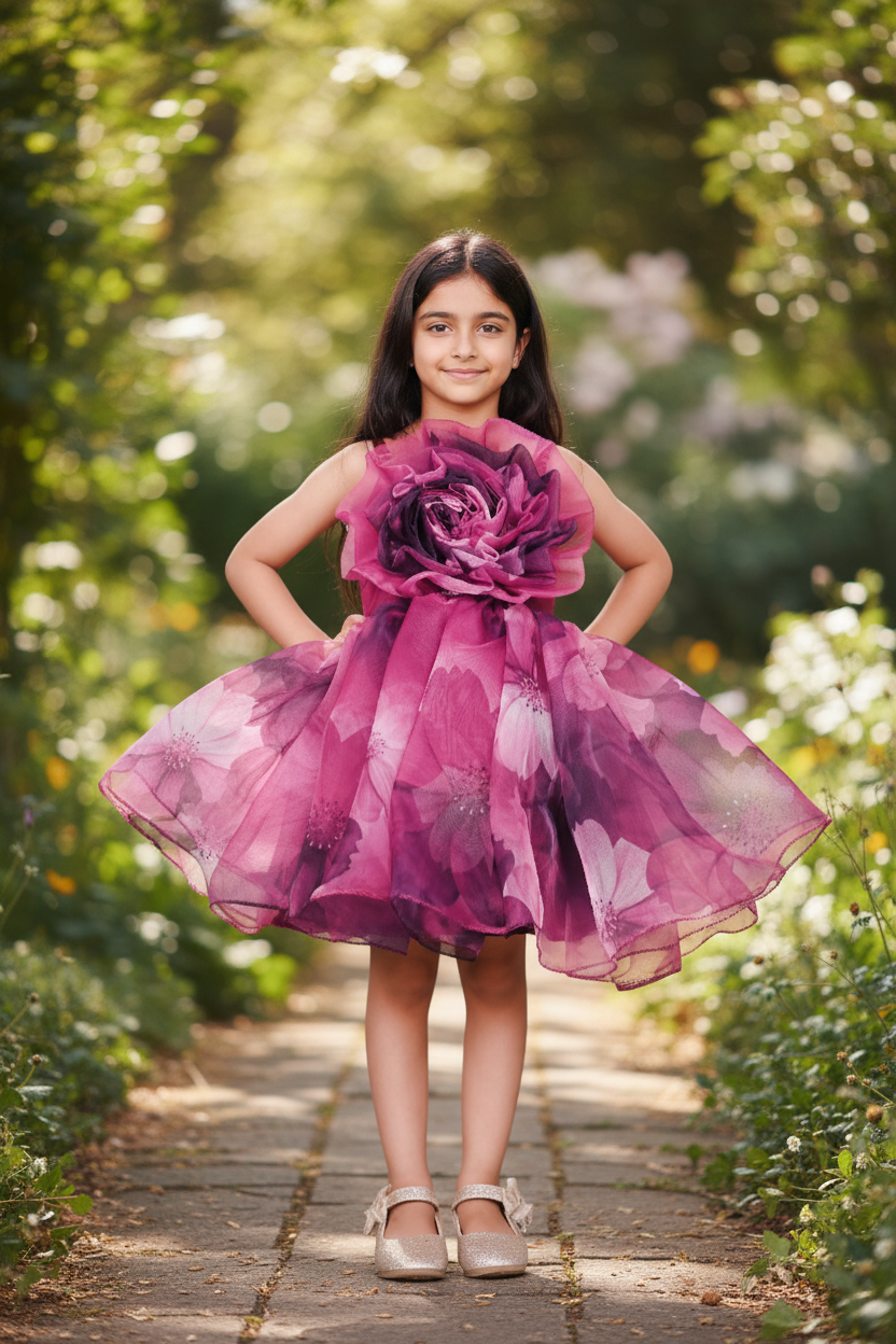 Designer Boutique Dresses magenta frock m250072