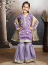 purple silk blended sharara setM250322