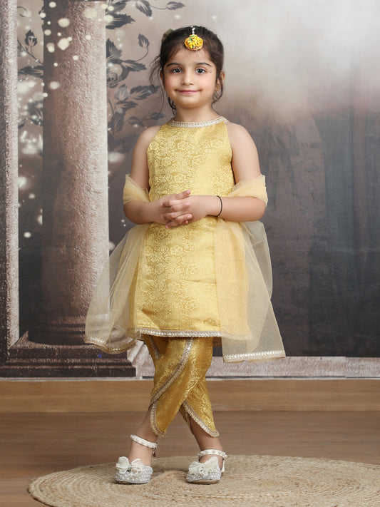 gold-dhoti-suit  M250327