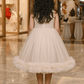 Champagne party frock for girls-M250113