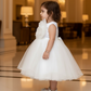 Girls white casual frock m250051