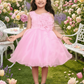 Girls pink casual frock m250049