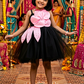 Girls black  Party frock m240045