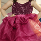 Girls wine casual frock m250046