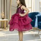 Girls wine casual frock m250046