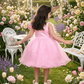 Girls pink casual frock m250049