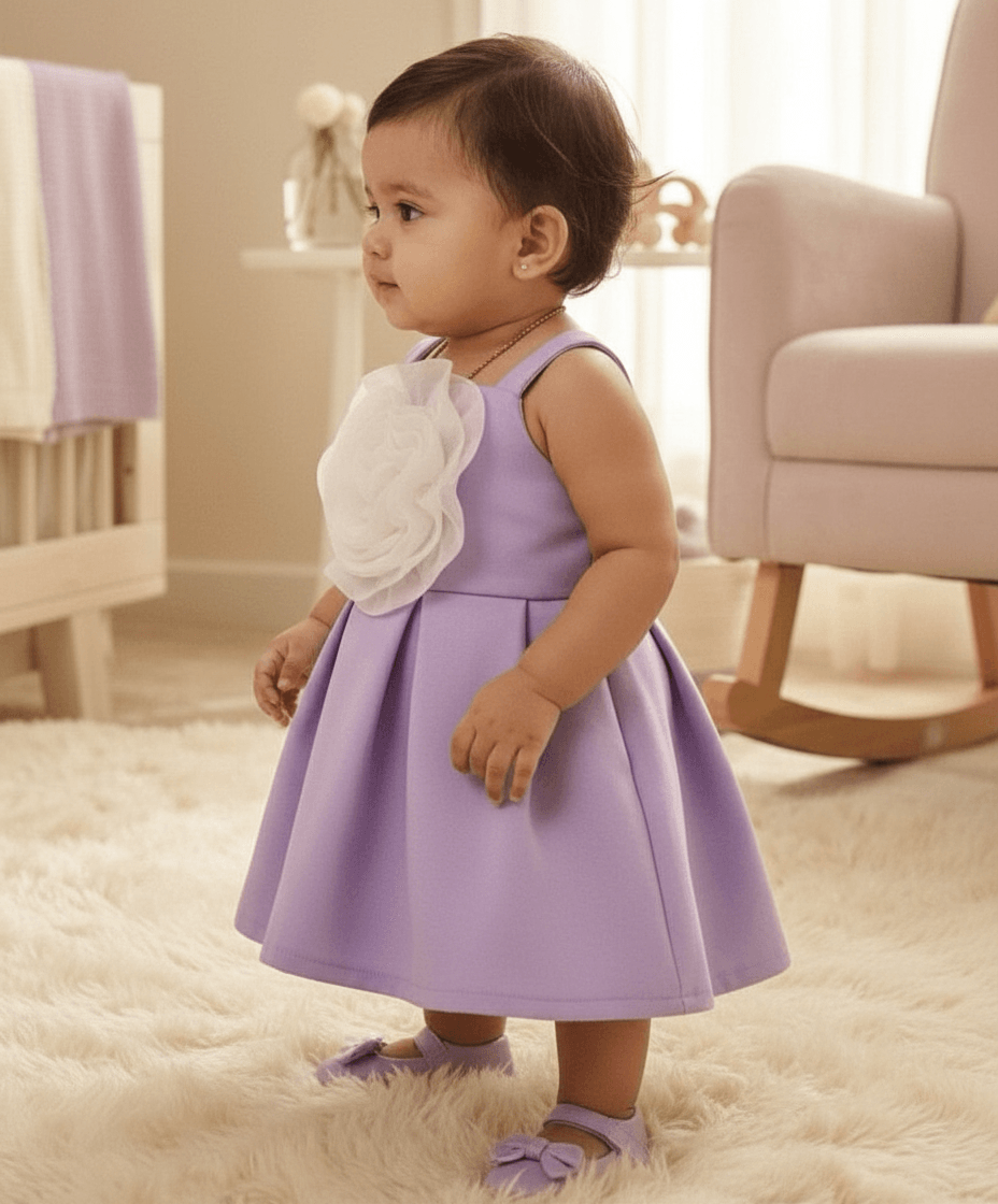 Girls purple casual frock m250067