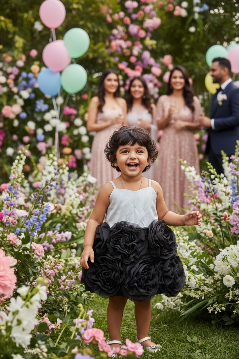 Childrens Party Dresses white frock m250334