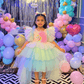 Green Unicorn Birthday Party Frock for Girls m260295