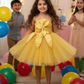 Girls gold casual frock m240055