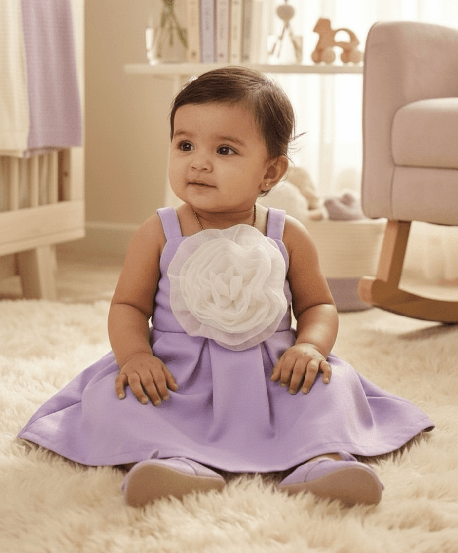 Girls purple casual frock m250067