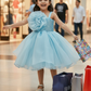 Girls blue casual frock m250050